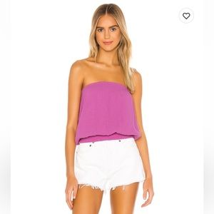 NWT Bobi Beach Gauze Strapless Top in Bouquet